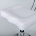 Козметичен стол (работен) - бял с облегалка лукс